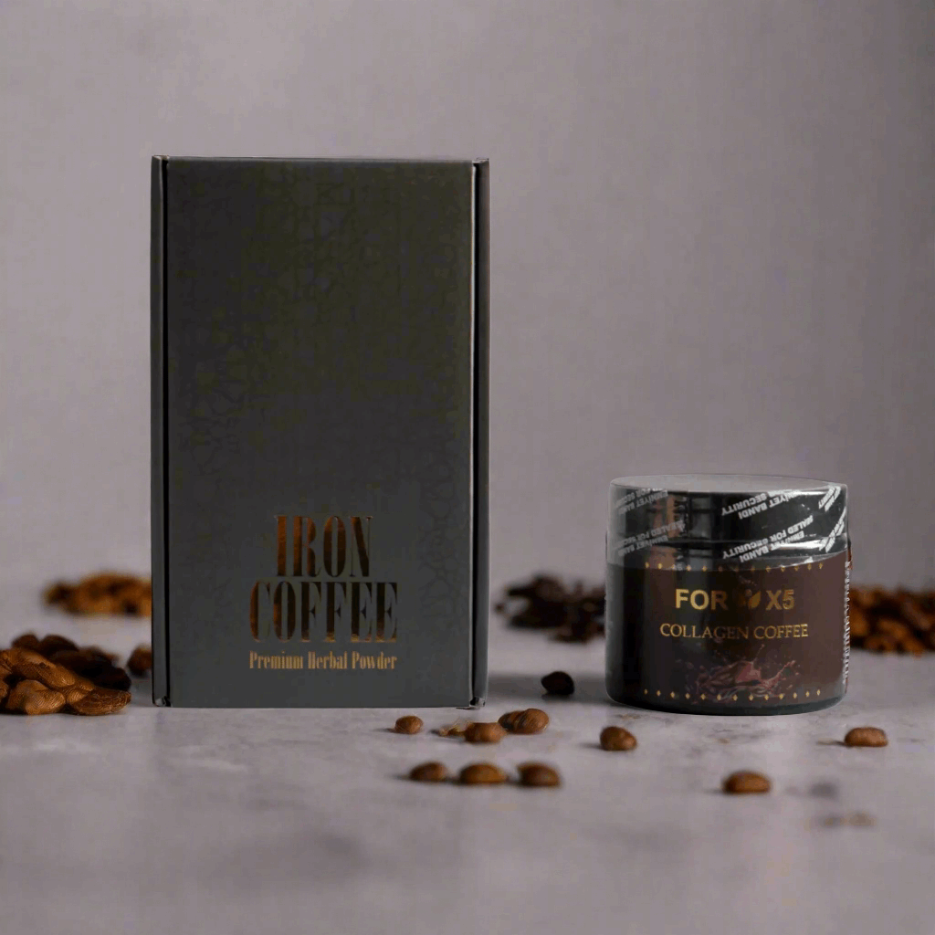 Detox Premium Iron Coffee and Collagen Coffee ForX5 UK Bundle