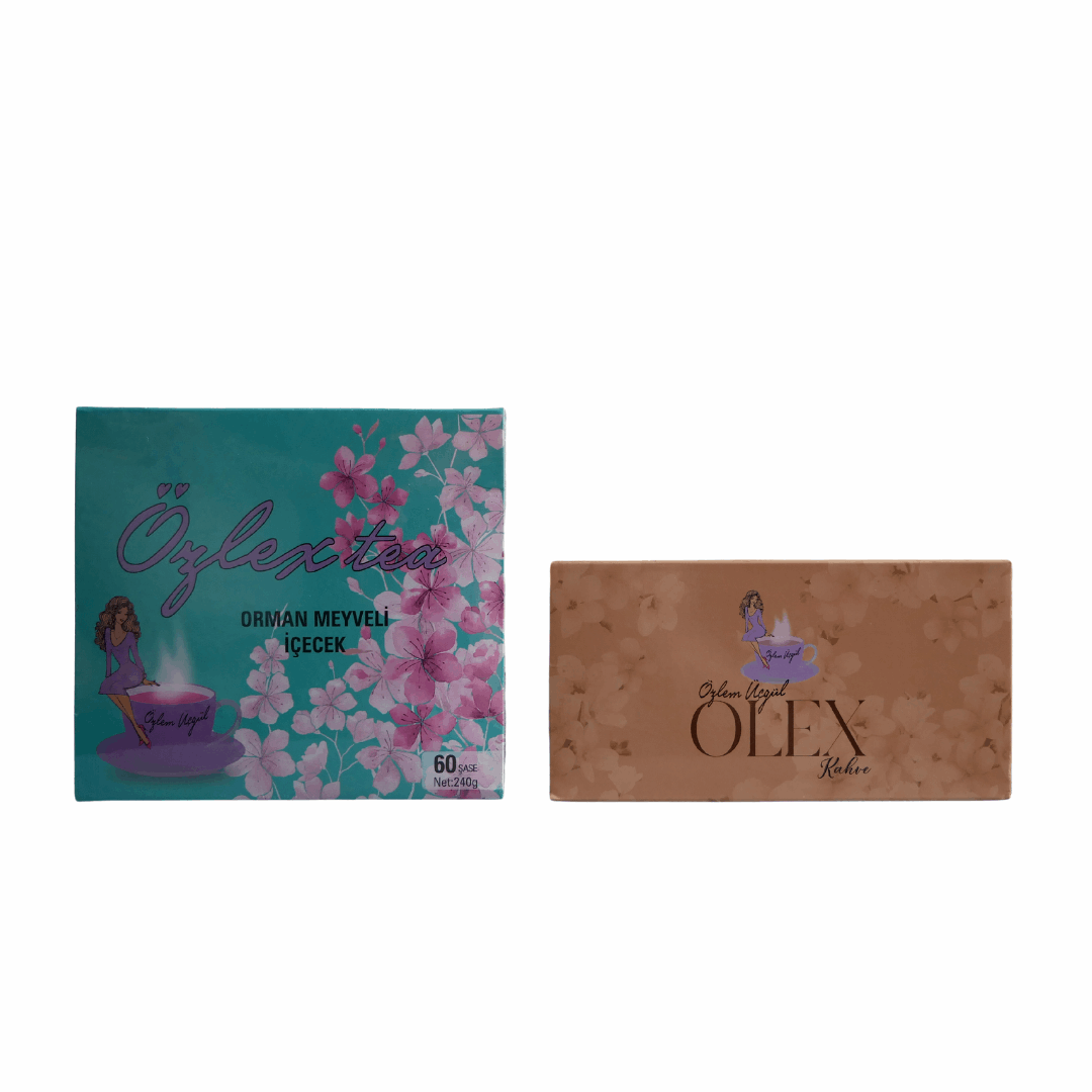 Detox Ozlex Slimming Tea with Forest Fruit Flavour and Coffee Bundle