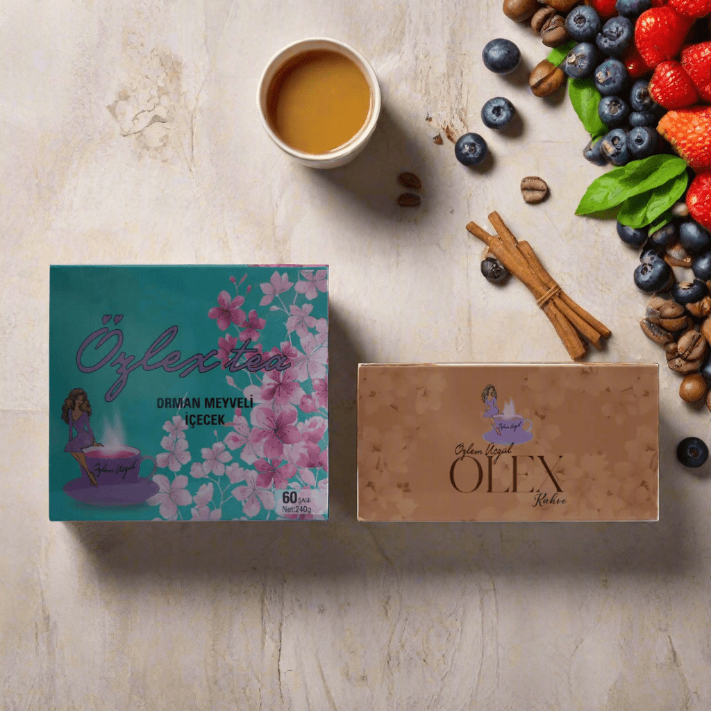 Detox Ozlex Slimming Tea with Forest Fruit Flavour and Coffee Bundle