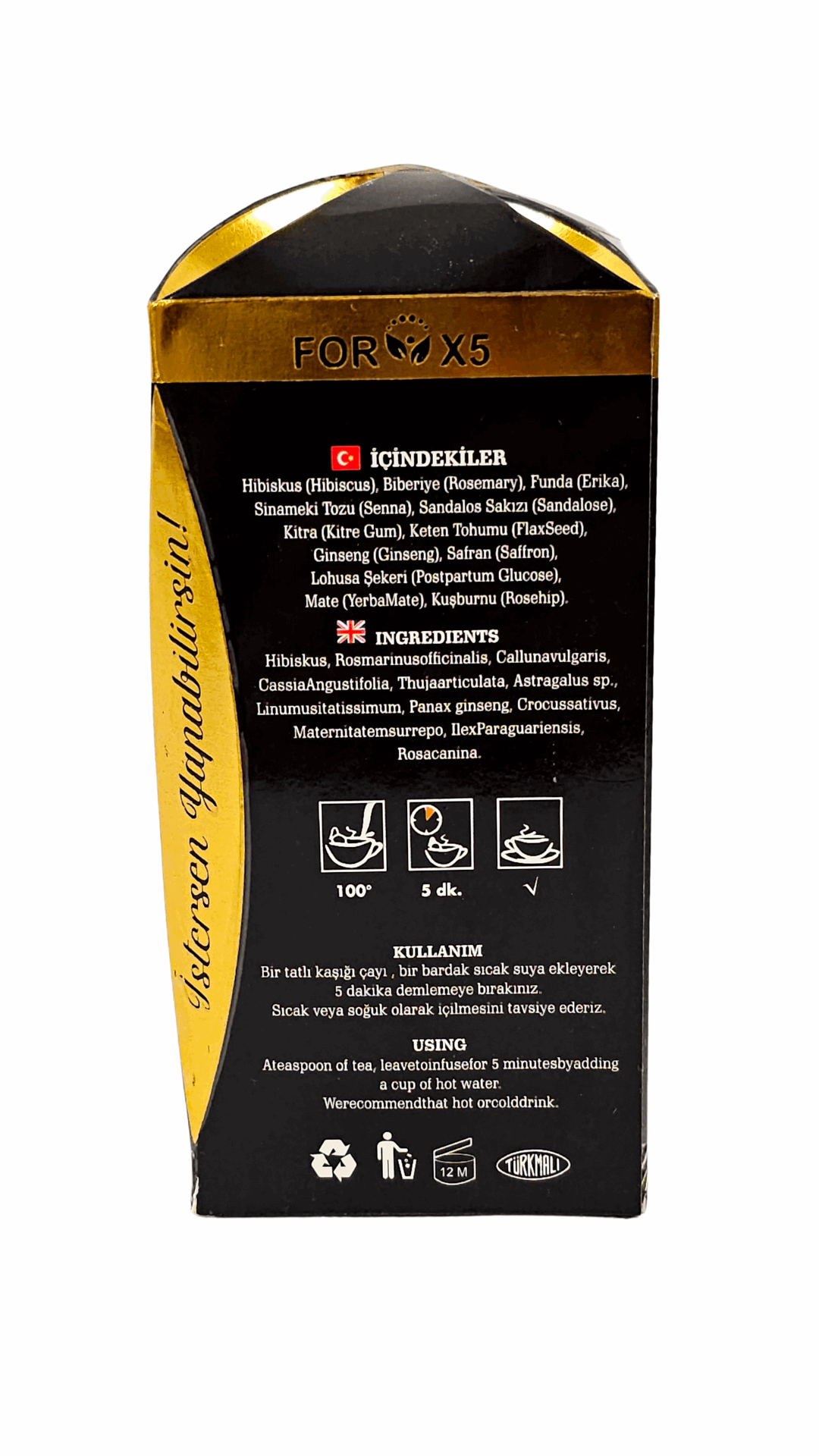 FORX5 Iron Tea Herbal Drink For Permanent Weight Loss Effect